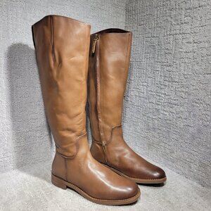 Franco Sarto Marlisa Women's Size 8.5M Brown Leather Knee High Riding Boots